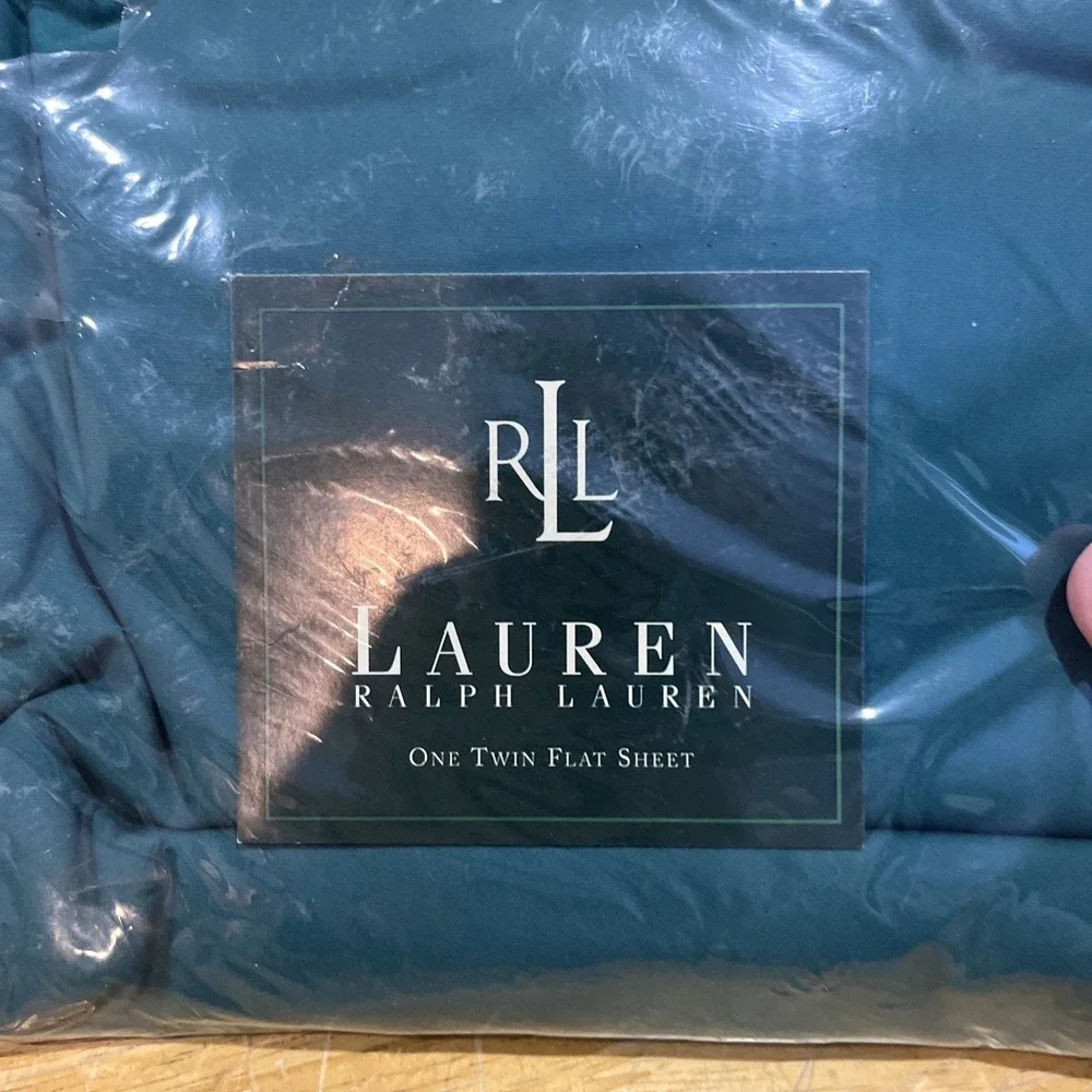 Vintage Ralph Lauren Sheet‎ Twin Flat Hunter Green Woodlands 100% Cotton